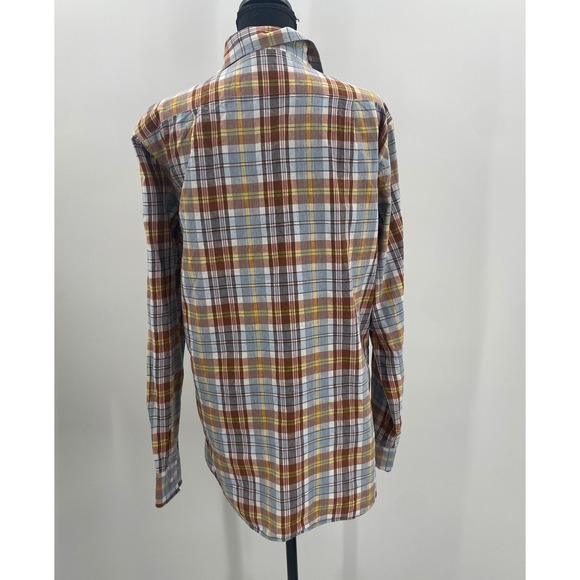 J McLaughlin Men's Trim Fit Plaid Button Down Shirt Size Medium - Picture 5 of 10